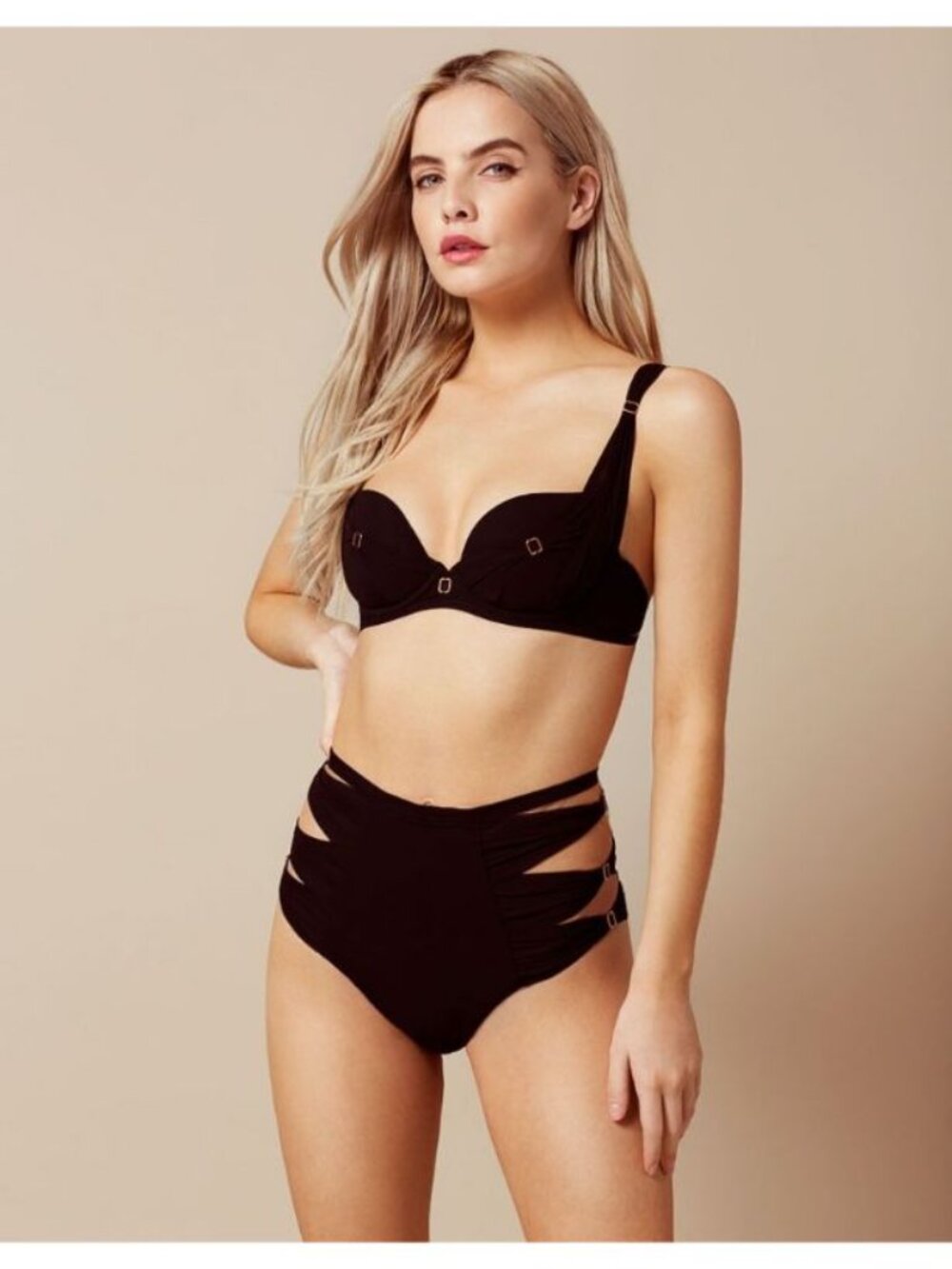 Agent Provocateur Fergie Black Bikini Bottom AP4 Large NWT $215 - Picture 2 of 12